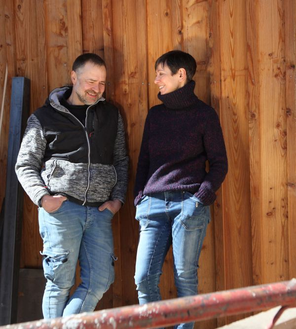 Die Besitzer und Gastgeber, des, sich im Bau befindlichen Quartier35: Martin und Sandra Sacchetti, März 2022